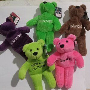 5 WWE Wrestling Teddy Bears Undertaker Godfather Sable Mankind New Age Outlaws